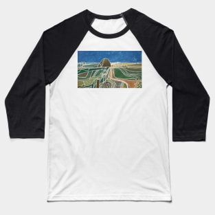 Silbury Hill Avebury Wiltshire England Britain Landscape Baseball T-Shirt